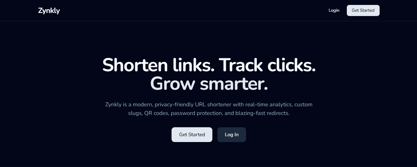 Zynkly — Modern URL Shortener